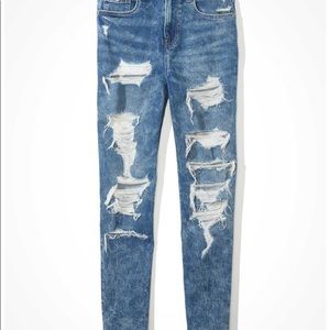 AE Stretch Ripped Mom Jean